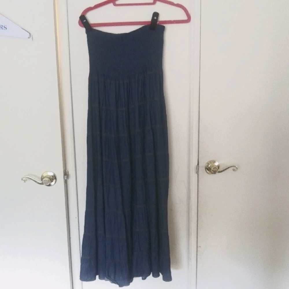 Maxi denim skirt